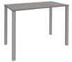 Table Lounge - L120xH105xP80 cm - 4 Pieds alu - plateau imitation chêne gris