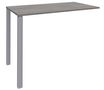 Table Lounge - L120xH105xP80 cm - 2 Pieds alu - plateau imitation chêne gris