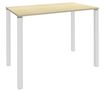 Table Lounge - L120xH105xP60 cm - 4 Pieds blancs - plateau imitation érable