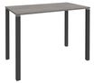 Table Lounge - L120xH105xP60 cm - 4 Pieds carbone - plateau imitation chêne gris