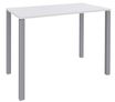 Table Lounge - L140xH105xP60 cm - 4 Pieds alu - plateau blanc perle