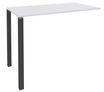 Table Lounge - L120xH105xP60 cm - 2 Pieds carbone - plateau blanc perle
