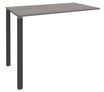 Table Lounge - L120xH105xP60 cm - 2 Pieds carbone - plateau imitation chêne gris