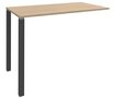 Table Lounge - L140xH105xP60 cm - 2 Pieds carbone - plateau imitation chêne clair