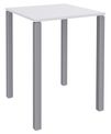 Table Lounge 4 pieds - L80xH105xP80 cm - Pied alu - plateau blanc perle