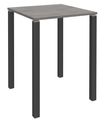 Table Lounge - L80xH105xP80 cm - 4 Pieds carbone - plateau imitation chêne gris