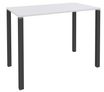 Table Lounge - L120xH105xP80 cm - 4 Pieds carbone - plateau blanc perle
