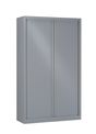Armoire haute monobloc à rideaux ETIC - 198 x 120 cm - corps et rideaux aluminium