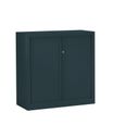 Armoire mi-haute monobloc à rideaux ETIC - 100 x 120 cm - anthracite