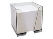 ELVE - Bloc Cube avec support plexi - 90 x 90 mm - blanc