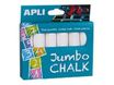 Apli Jumbo - 6 craies géantes blanches - pour trottoir