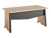 Bureau MAMBO - 160 cm - Pieds panneaux - Chêne Sonoma/noir