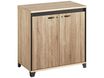 Armoire mi-haute MAMBO - L80 x H82 x P46 - 2 portes - Chêne Sonoma/noir