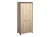 Armoire haute MAMBO - L80 x H187 x P46 - 2 portes - Chêne Sonoma/noir