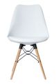 Chaise DOGEWOOD - Pieds bois hêtre - blanc - pack de 2