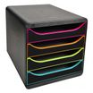 Exacompta BigBox - Module de classement 4 tiroirs - arlequin