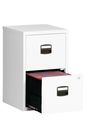 Classeur métallique monobloc - 2 tiroirs - H67 x L41 x P40 cm - blanc