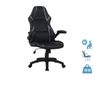 Fauteuil gamer RACER SPEED - accoudoirs rabattables - noir et gris