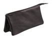 Clairefontaine - Trousse plate 3 compartiments - cuir - noir