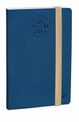 Agenda à élastique Everest Président 16 mois - 1 semaine sur 2 pages - 21 x 27 cm - bleu denim - Quo Vadis