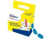 Avery - 150 Pastilles adhésives - bleu - diamètre 15 mm - boîte distributrice