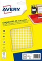 Avery - Etui A5 - 2940 Pastilles adhésives - jaune - diamètre 8 mm
