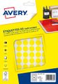 Avery - Etui A5 - 960 Pastilles adhésives - jaune - diamètre 15 mm