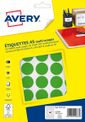 Avery - Etui A5 - 400 Pastilles adhésives - vert - diamètre 24 mm