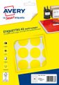 Avery - Etui A5 - 240 Pastilles adhésives - jaune - diamètre 30 mm