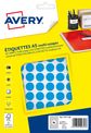 Avery - Etui A5 - 960 Pastilles adhésives - bleu - diamètre 15 mm
