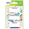 Avery - 15 Étiquettes scolaires matières scolaires graphiques