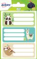 Avery - 15 Étiquettes scolaires lama/cactus