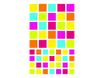 Maildor - 4 feuilles gommettes carre - coloris assortis