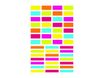 Maildor - 4 feuilles gommettes rectangle - coloris assortis
