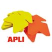 Apli Agipa - 10 flèches fluo non effaçables - jaune/orange - 32 x 48 cm