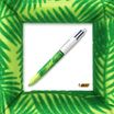 BIC 4 Couleurs Velours - Stylo à bille 4 couleurs - corps vert