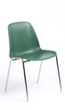Chaise CHARLOTTE - pieds chromés sans accroche - vert