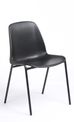 Chaise CHARLOTTE - pieds noirs sans accroche - coque M1 (non feu) - noir