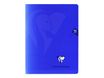 Clairefontaine Mimesys - Cahier polypro 17 x 22 cm - 96 pages - grands carreaux (Seyes) - bleu marine
