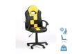 Fauteuil gamer FORMULE 1 - accoudoirs fixes - noir et jaune