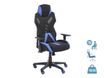 Fauteuil gamer POPER-M - accoudoirs réglables - noir et bleu