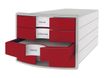 HAN Impuls - Module de classement 4 tiroirs - gris/rouge