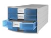 HAN Impuls - Module de classement 4 tiroirs - gris/bleu translucide