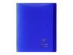 Clairefontaine Koverbook - Cahier polypro 17 x 22 cm - 96 pages - grand carreaux (seyes) - bleu marine