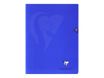 Clairefontaine Mimesys - Cahier polypro 24 x 32 cm - 96 pages - grands carreaux (Seyes) - bleu marine