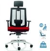 Fauteuil de bureau SHADE - accoudoirs réglables - appuie-tête réglable - noir et rouge