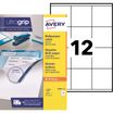 Avery - 1200 Étiquettes multi-usages blanches - 70 x 70 mm - réf 3476-100