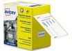 Avery - 150 Étiquettes solubles pré-imprimées - 70 x 40 mm - boîte distributrice