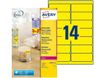 Avery - 350 Étiquettes amovibles jaune fluo - 99,1 x 38,1 mm - Impression laser - réf L7263Y-25