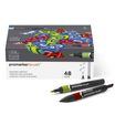 ProMarker brush - coffret 48 marqueurs double pointe